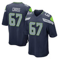 Kdoa S.Seahawks #67 Charles Cross Player Navy Home Game Stitched Jerseys