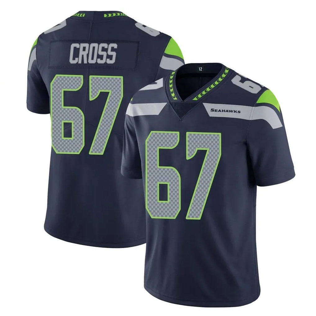 Kdoa S.Seahawks #67 Charles Cross Player Navy Limited Vapor Untouchable Home Game Stitched Jerseys