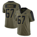 Kdoa S.Seahawks #67 Charles Cross Player Olive Salute To Service Limited Game Stitched Jerseys