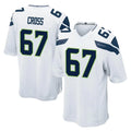Kdoa S.Seahawks #67 Charles Cross Player White Home Game Stitched Jerseys