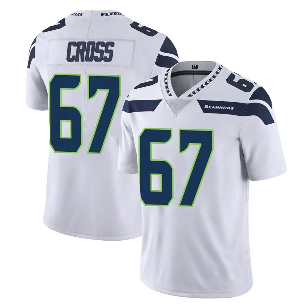 Kdoa S.Seahawks #67 Charles Cross Player White Limited Vapor Untouchable Home Game Stitched Jerseys