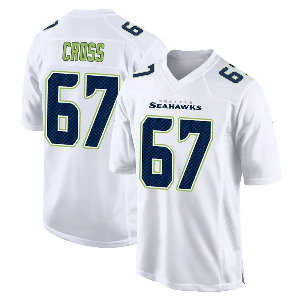 Kdoa S.Seahawks #67 Charles Cross Player White Tundra Fashion Home Game Stitched Jerseys
