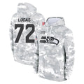 Kdoa S.Seahawks #72 Abraham Lucas Player Arctic Camo Limited Salute to Service Pullover Hoodies Game Stitched Jerseys