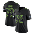 Kdoa S.Seahawks #72 Abraham Lucas Player Black Impact Limited Home Game Stitched Jerseys