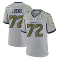 Kdoa S.Seahawks #72 Abraham Lucas Player Grey 2025 Rivalries Collection Home Game Stitched Jerseys