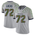 Kdoa S.Seahawks #72 Abraham Lucas Player Grey Limited 2025 Rivalries Collection Home Game Stitched Jerseys