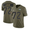 Kdoa S.Seahawks #72 Abraham Lucas Player Olive 2025 Salute To Service Limited Home Game Stitched Jerseys