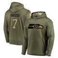 Kdoa S.Seahawks #7 Uchenna Nwosu Player Olive Salute to Service Pullover Hoodie Home Game Stitched Jerseys