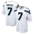 Kdoa S.Seahawks #7 Uchenna Nwosu Player White Home Game Stitched Jerseys