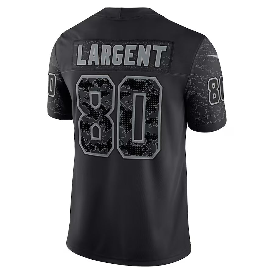 Kdoa S.Seahawks #80 Steve Largent Player Black RFLCTV Limited Stitched Jerseys