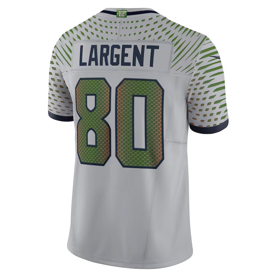 Kdoa S.Seahawks #80 Steve Largent Player Wolf Gray Rivalries Collection Limited Stitched Jerseys