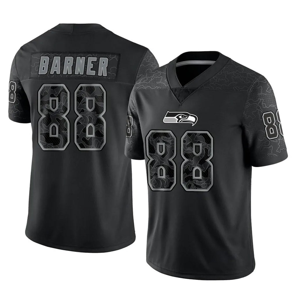 Kdoa S.Seahawks #88 AJ Barner Player Black Limited Reflective Home Game Stitched Jerseys