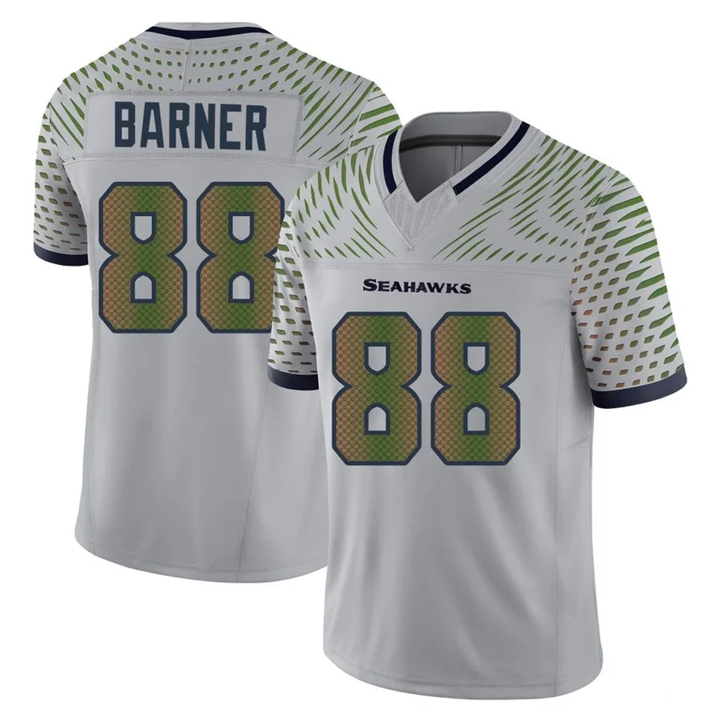 Kdoa S.Seahawks #88 AJ Barner Player Grey Limited 2025 Rivalries Collection Home Game Stitched Jerseys