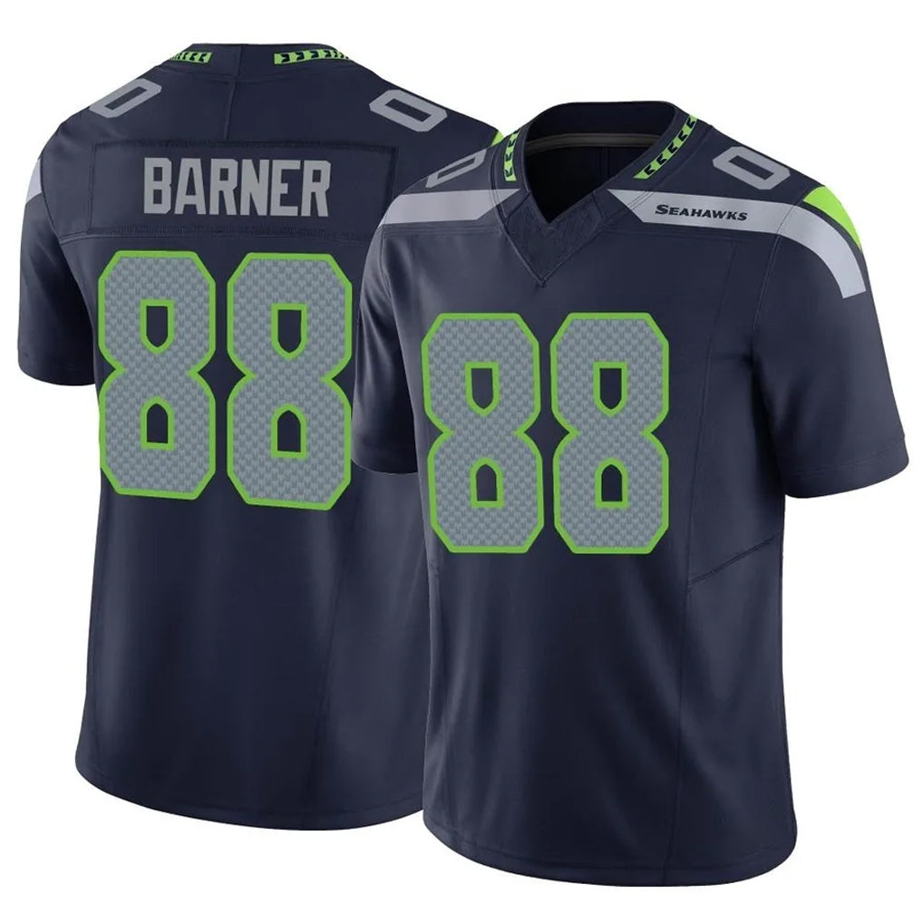 Kdoa S.Seahawks #88 AJ Barner Player Navy Limited Vapor F.U.S.E. Home Game Stitched Jerseys