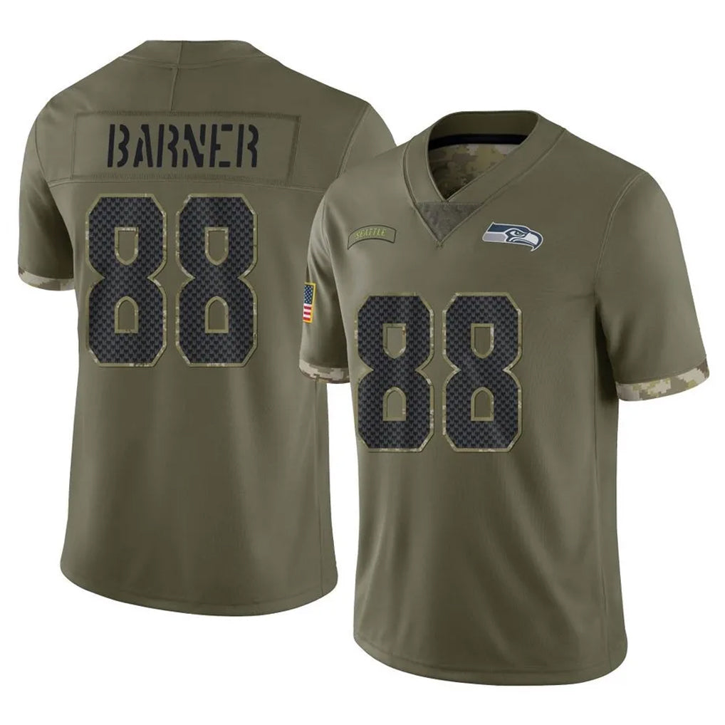 Kdoa S.Seahawks #88 AJ Barner Player Olive Limited Salute To Service Home Game Stitched Jerseys