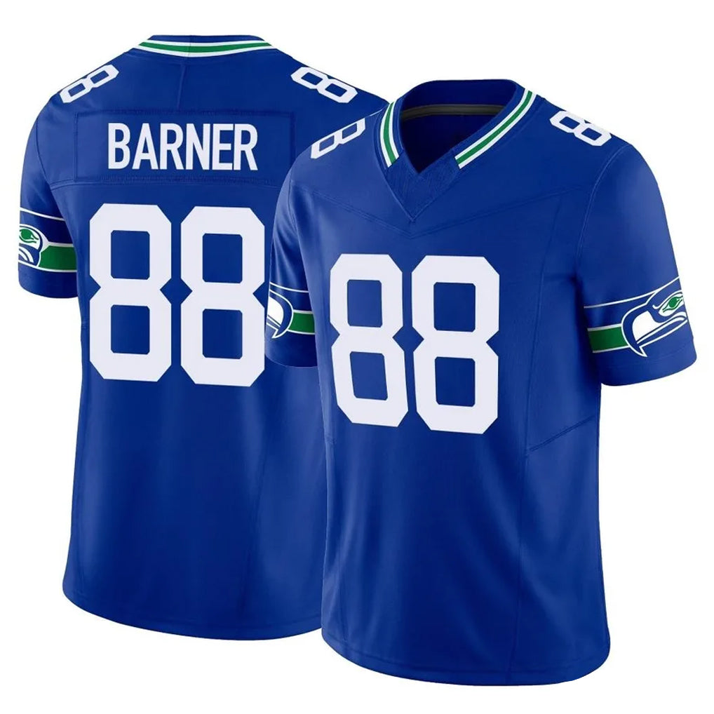 Kdoa S.Seahawks #88 AJ Barner Player Royal Limited Throwback Vapor F.U.S.E. Home Game Stitched Jerseys