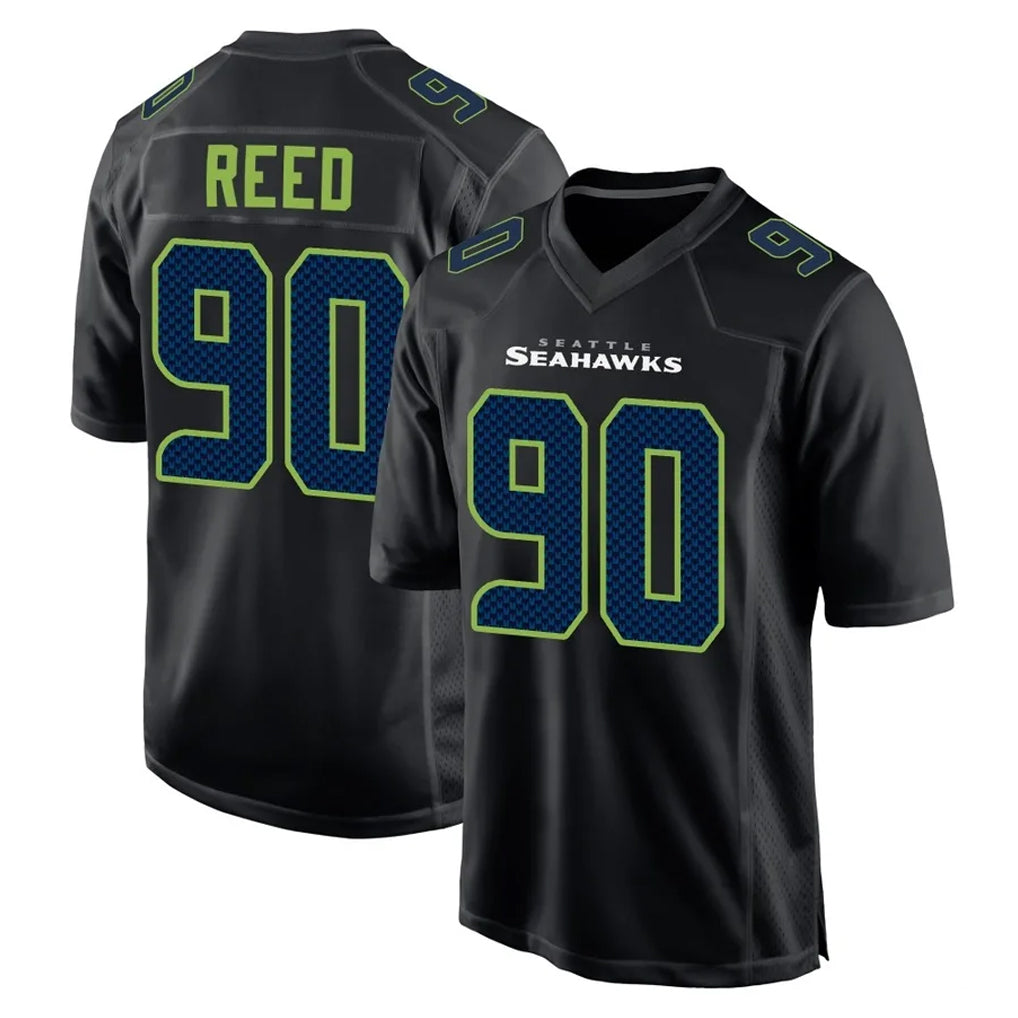 Kdoa S.Seahawks #90 Jarran Reed Player Black Limited Fashion Home Game Stitched Jerseys
