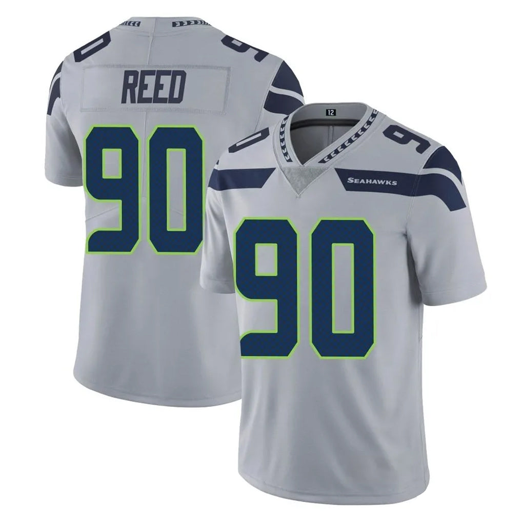 Kdoa S.Seahawks #90 Jarran Reed Player Gray Limited Vapor Untouchable Home Game Stitched Jerseys