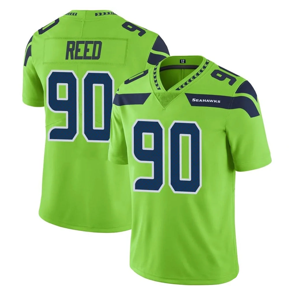 Kdoa S.Seahawks #90 Jarran Reed Player Green Limited Color Rush Home Game Stitched Jerseys