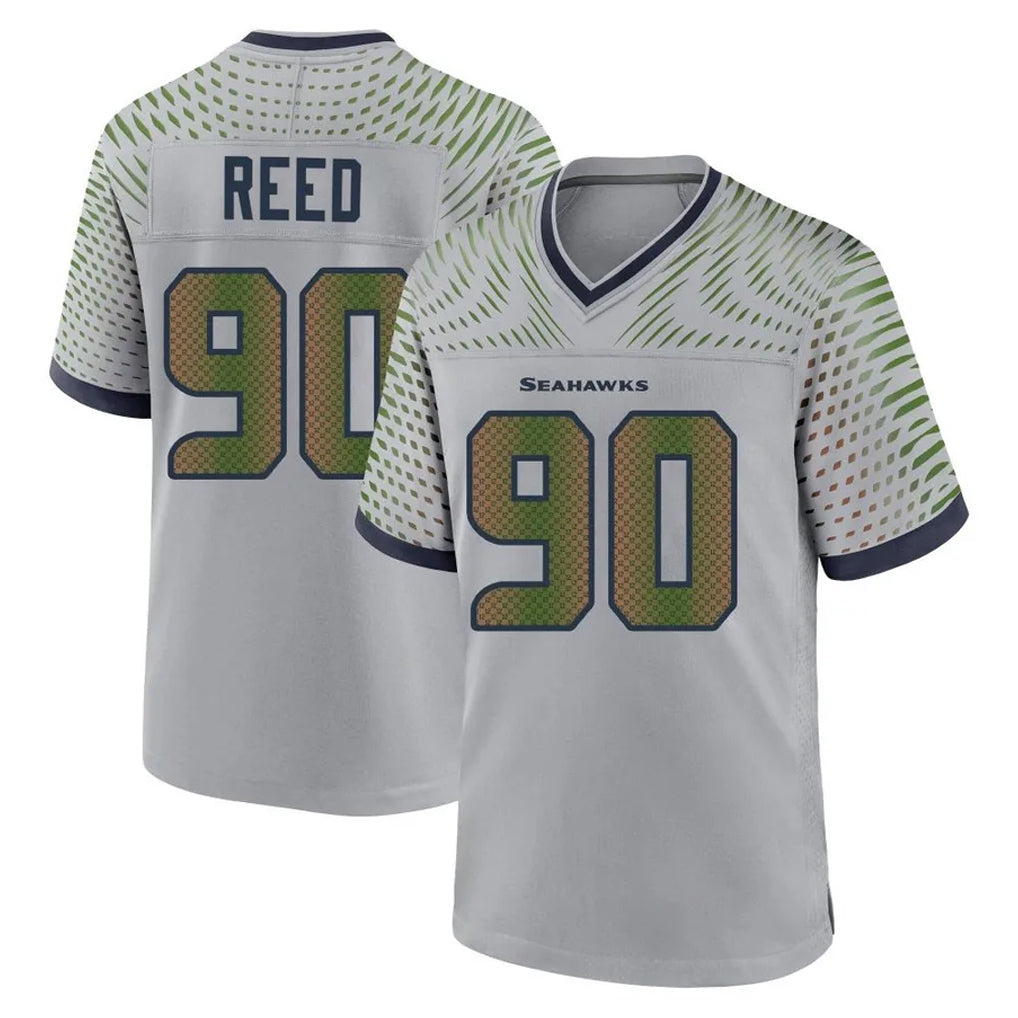 Kdoa S.Seahawks #90 Jarran Reed Player Grey 2025 Rivalries Collection Home Game Stitched Jerseys