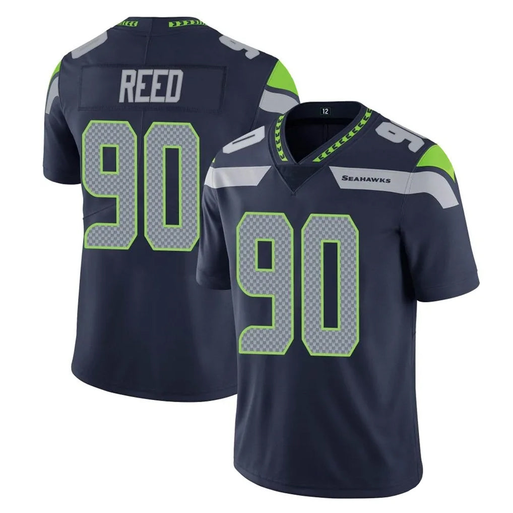 Kdoa S.Seahawks #90 Jarran Reed Player Navy Limited Vapor Untouchable Home Game Stitched Jerseys