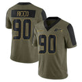 Kdoa S.Seahawks #90 Jarran Reed Player Olive Salute To Service Limited Game Stitched Jerseys
