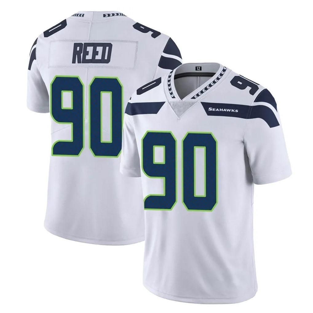 Kdoa S.Seahawks #90 Jarran Reed Player White Limited Vapor Untouchable Home Game Stitched Jerseys