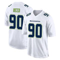 Kdoa S.Seahawks #90 Jarran Reed Player White Tundra Fashion Home Game Stitched Jerseys