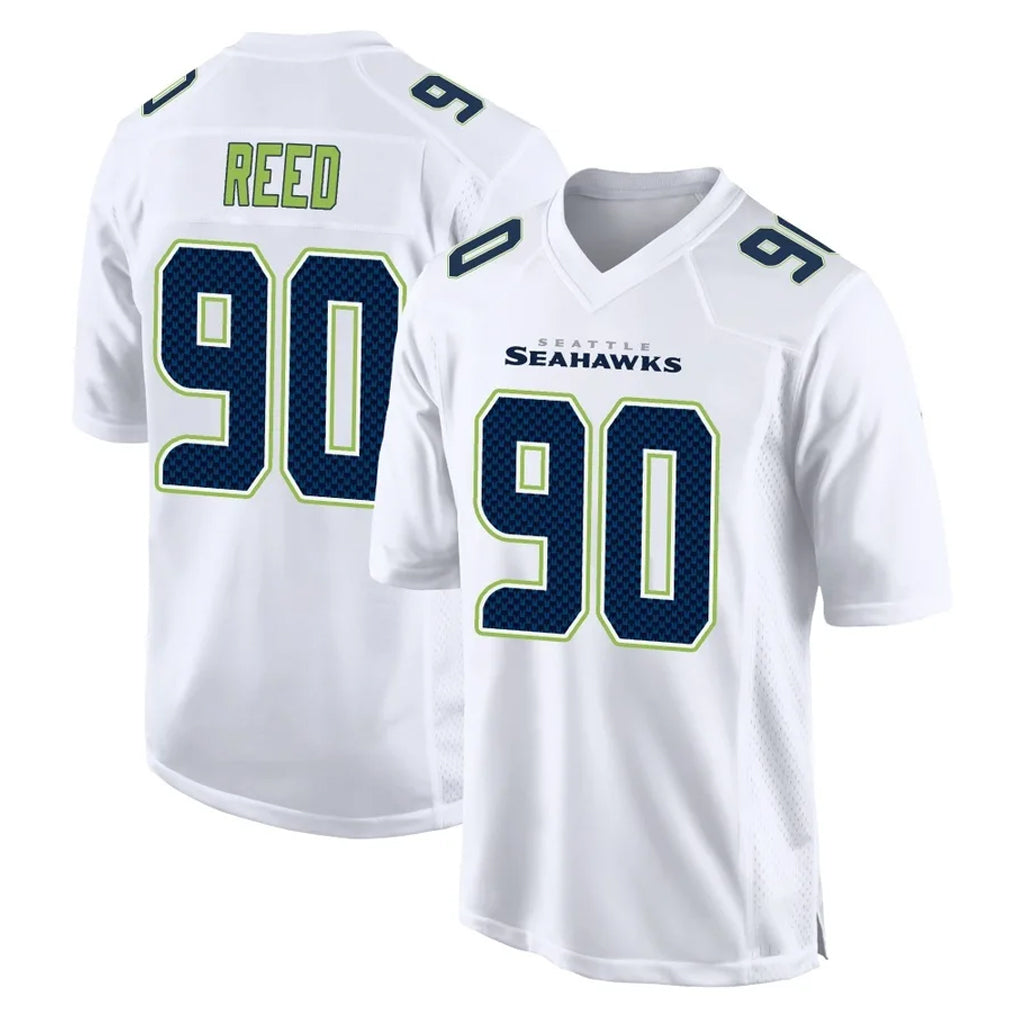 Kdoa S.Seahawks #90 Jarran Reed Player White Tundra Fashion Home Game Stitched Jerseys