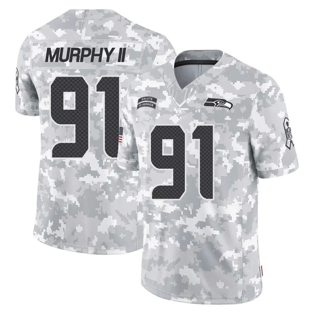 Kdoa S.Seahawks #91 Byron Murphy II Player Arctic Camo Limited Salute To Service Home Game Stitched Jerseys