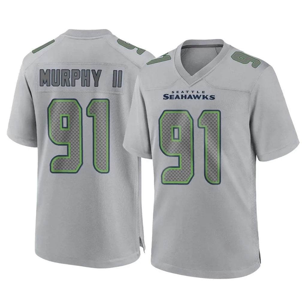 Kdoa S.Seahawks #91 Byron Murphy II Player Gray Atmosphere Fashion Home Game Stitched Jerseys