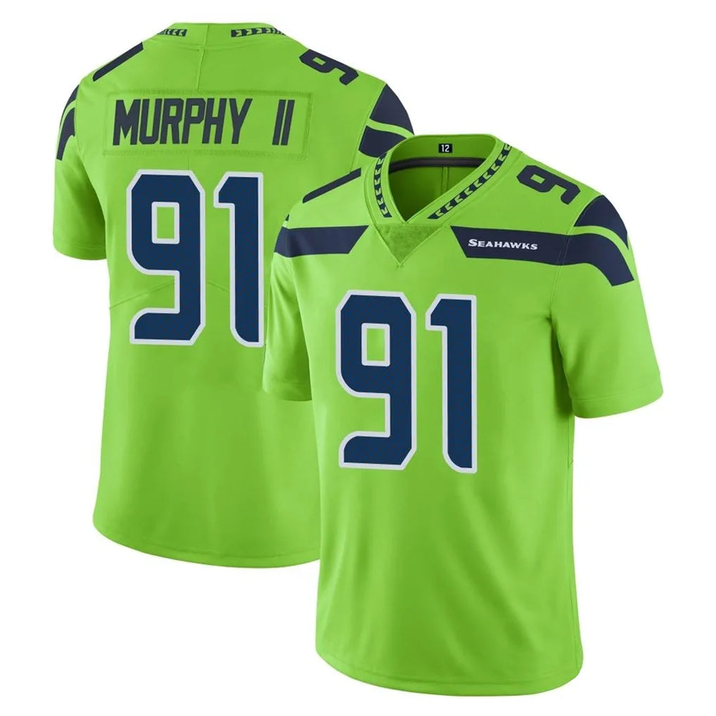 Kdoa S.Seahawks #91 Byron Murphy II Player Green Limited Color Rush Home Game Stitched Jerseys