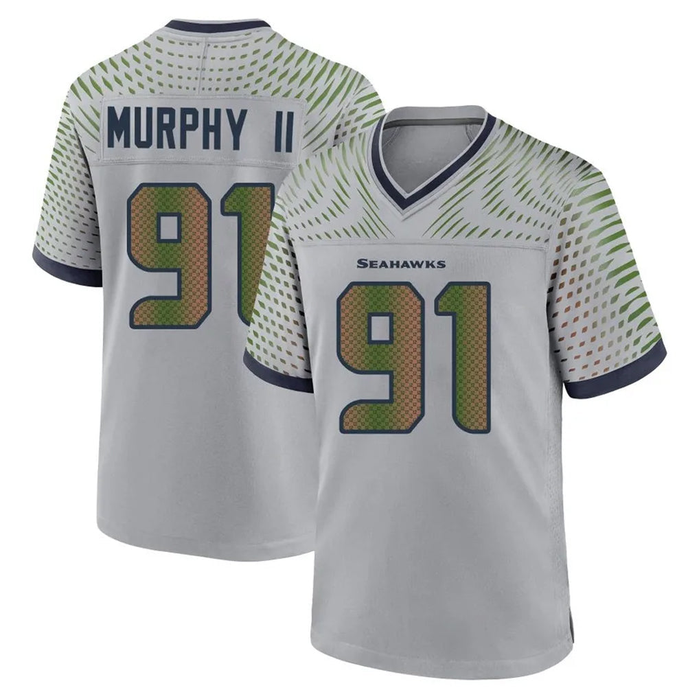 Kdoa S.Seahawks #91 Byron Murphy II Player Grey 2025 Rivalries Collection Home Game Stitched Jerseys