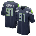 Kdoa S.Seahawks #91 Byron Murphy II Player Navy Home Game Stitched Jerseys