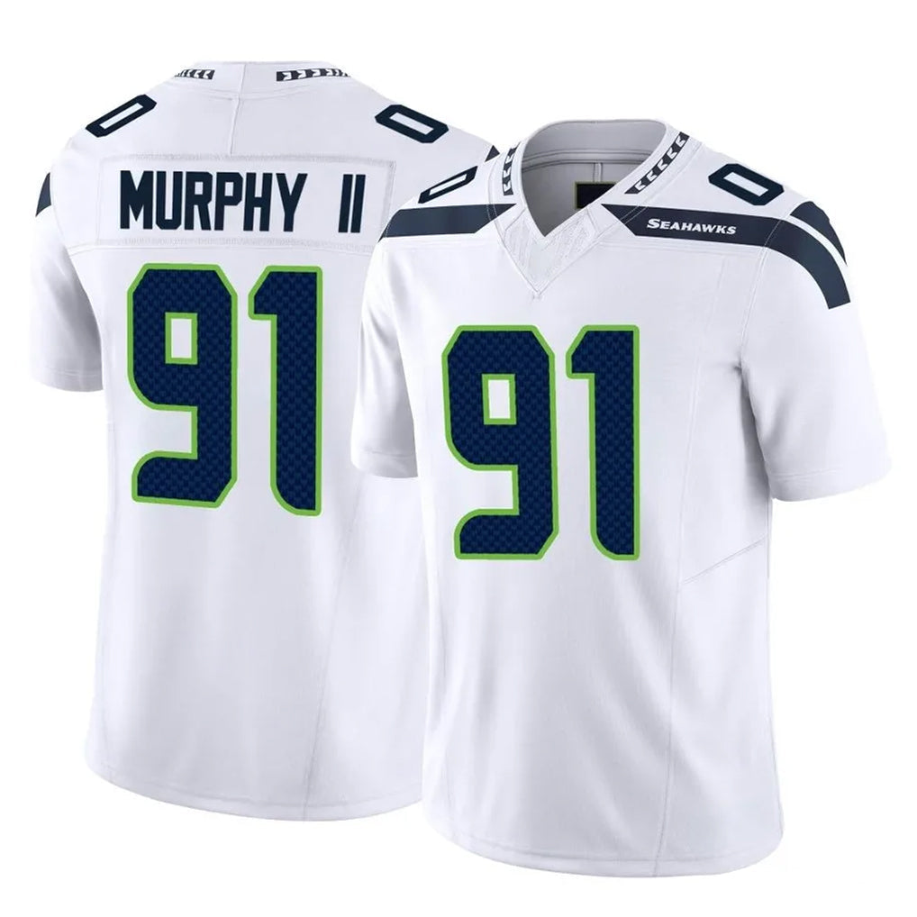 Kdoa S.Seahawks #91 Byron Murphy II Player White Limited Vapor F.U.S.E. Home Game Stitched Jerseys