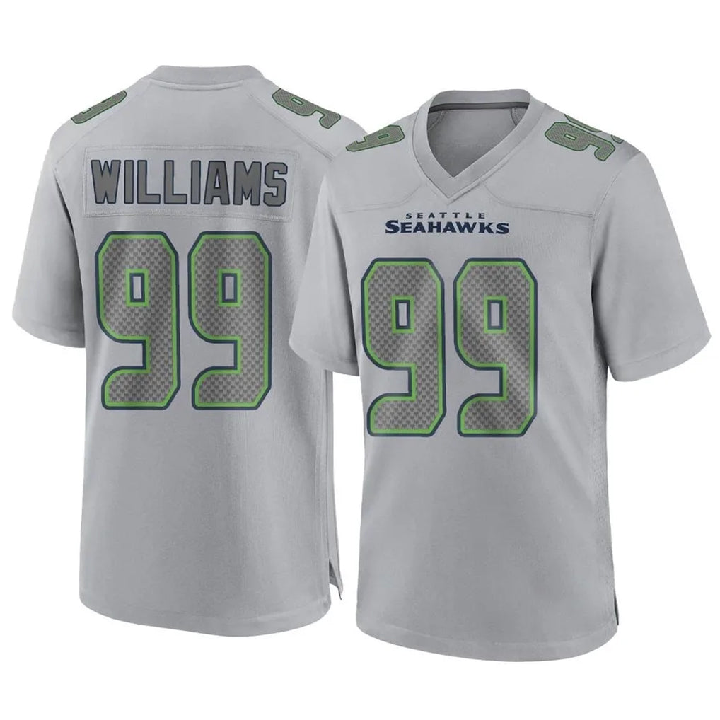 Kdoa S.Seahawks #99 Leonard Williams Player Gray Atmosphere Fashion Home Game Stitched Jerseys