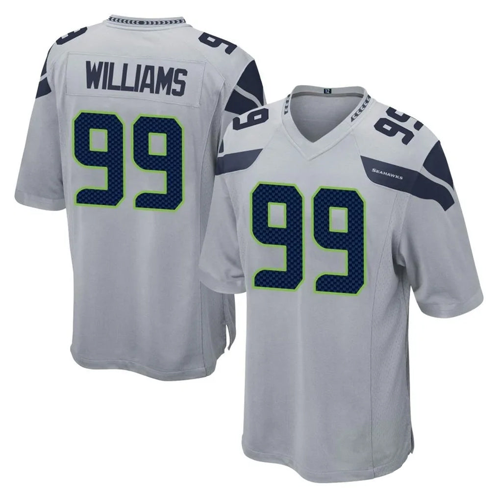Kdoa S.Seahawks #99 Leonard Williams Player Gray Home Game Stitched Jerseys