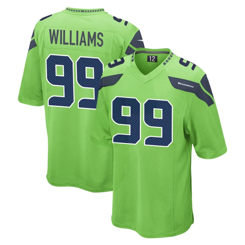 Kdoa S.Seahawks #99 Leonard Williams Player Green Home Game Stitched Jerseys