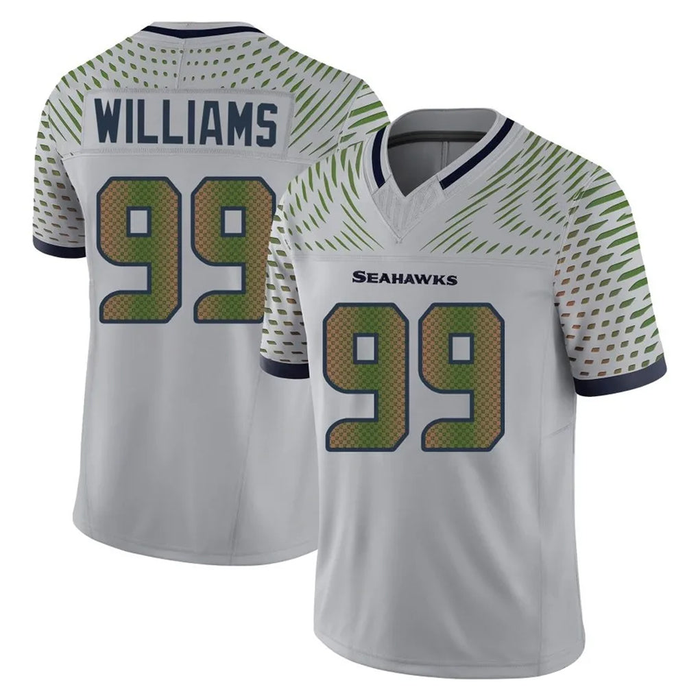 Kdoa S.Seahawks #99 Leonard Williams Player Grey Limited 2025 Rivalries Collection Home Game Stitched Jerseys