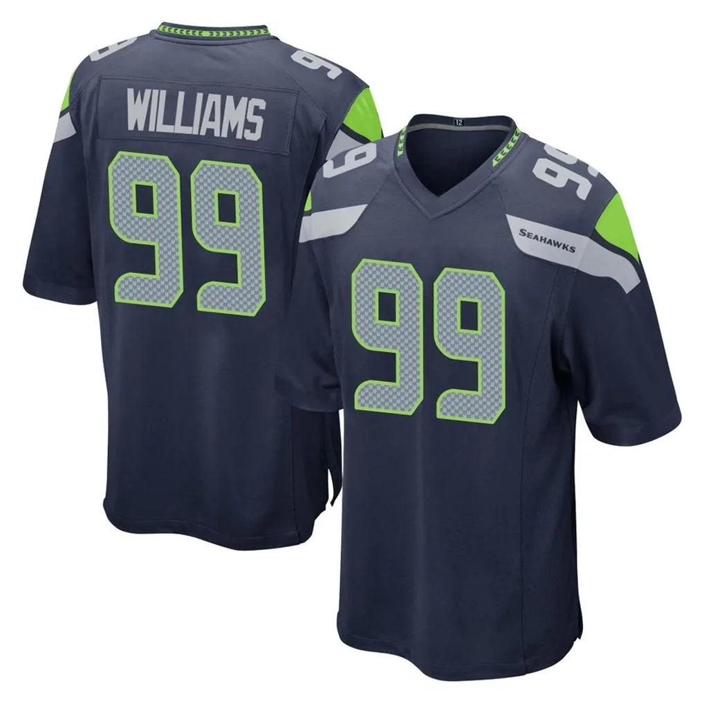 Kdoa S.Seahawks #99 Leonard Williams Player Navy Home Game Stitched Jerseys