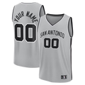 Kdoa SA.Spurs Fanatics Silver Fastbreak Custom Jerseys - Statement Edition