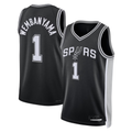 Kdoa SA.Spurs #1 Victor Wembanyama Fanatics Black Fast Break Replica Player Jerseys - Icon Edition