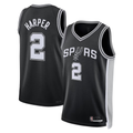 Kdoa SA.Spurs #2Dylan Harper Black 2025 NBA Draft First Round Pick Swingman Jerseys - Icon Edition