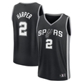 Kdoa SA.Spurs #2 Dylan Harper Fanatics Black Fast Break Jerseys - Icon Edition