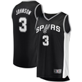Kdoa SA.Spurs #3 Keldon Johnson Fanatics Black Fast Break Replica Jerseys - Icon Edition