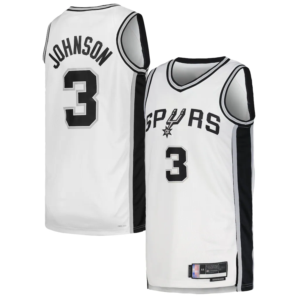 Kdoa SA.Spurs #3 Keldon Johnson White Swingman Jerseys - Association Edition
