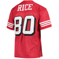 Kdoa SF.49ers 1994 #80 Jerry Rice Mitchell & Ness Scarlet Authentic Throwback Retired Player Jersey