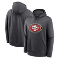Kdoa SF.49ers Gray Pullover Hoodies Home Game Blank Player Stitched Jerseys
