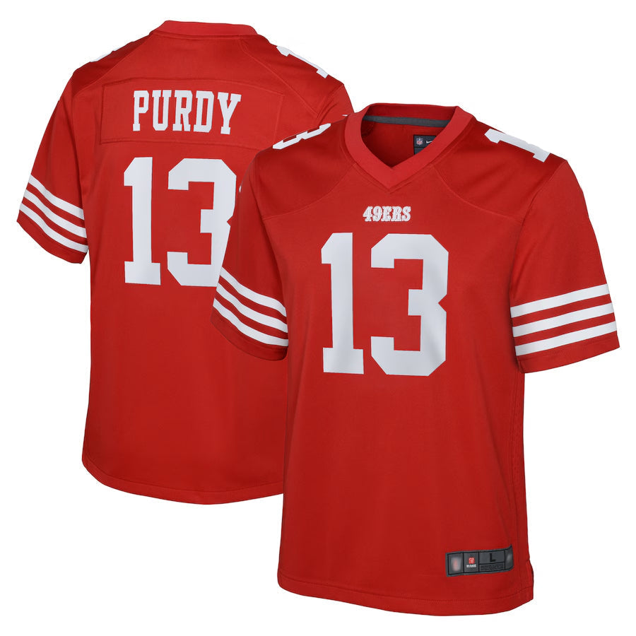 Kdoa SF.49ers #13 Brock Purdy Player Scarlet Home Game Stitched Jerseys