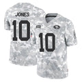 Kdoa SF.49ers #10 Mac Jones Player Arctic Camo Limited Salute To Service Home Game Stitched Jerseys